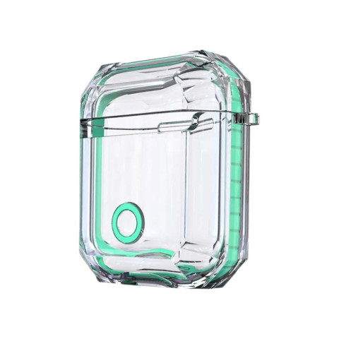 Чехол для AirPods 1/2 Shockproof Transparent Spearmint
